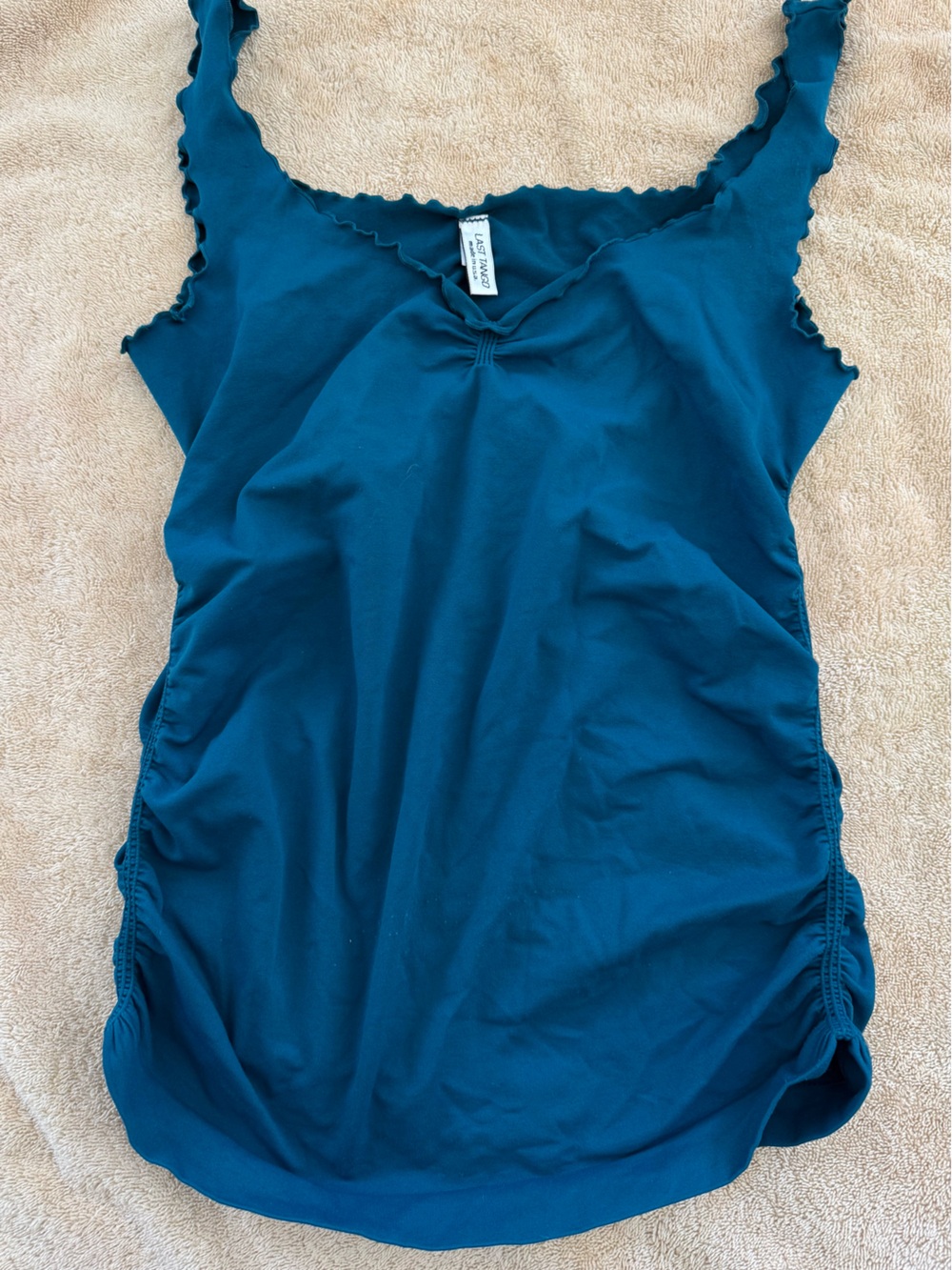 Teal Women's Ruffle-Edge Tank Top
